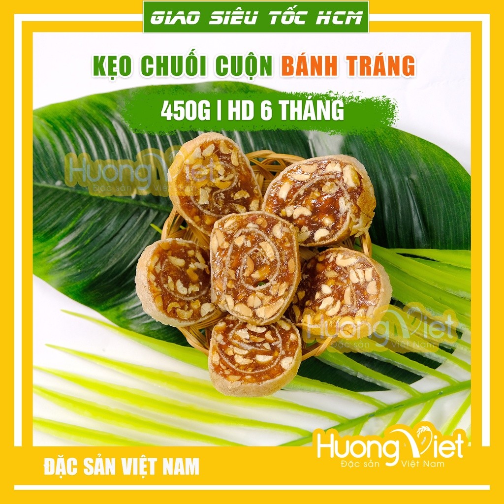 Kẹo chuối cuộn Bến Tre 450g