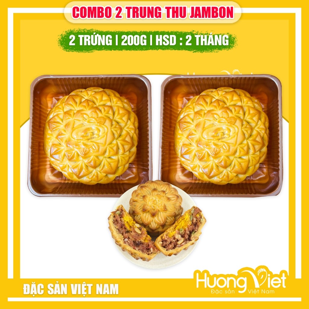 Bánh Trung Thu Thập Cẩm Jambon 2 Trứng 200g 