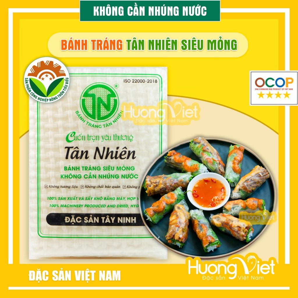 Bánh tráng cuốn rau Tân Nhiên 120g Bánh tráng cuốn rau Tân Nhiên 120g