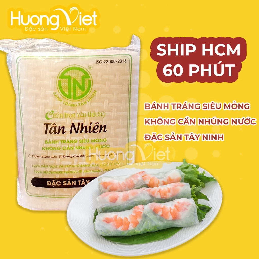Bánh tráng cuốn rau Tân Nhiên 120g Bánh tráng cuốn rau Tân Nhiên 120g