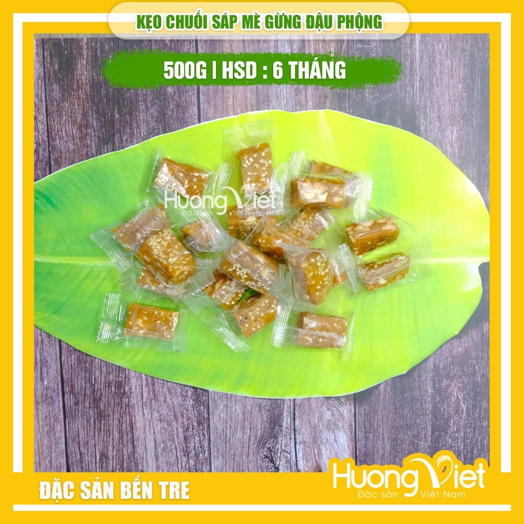 Kẹo chuối sáp Hồng Vân 500g Kẹo chuối sáp Hồng Vân 500g