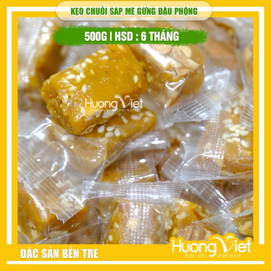 Kẹo chuối sáp Hồng Vân 500g Kẹo chuối sáp Hồng Vân 500g